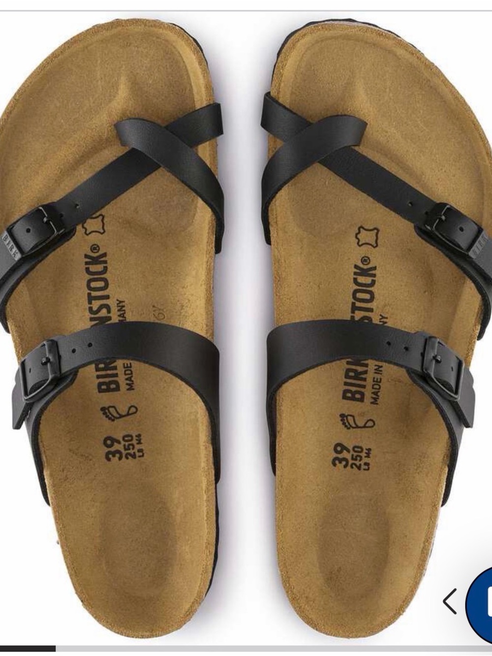 Birkenstock black Sandals Women's-Regular/Wide EU Sz 38 Sz 7